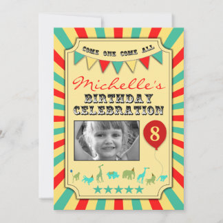 Invitations pour la fête d'anniversaire du Cirque