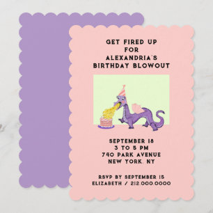Invitations pour la fête d'anniversaire du dragon