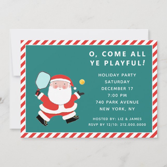 Invitations pour la fête de Noël à la maison ouver (Devant)