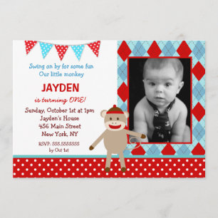 Invitations pour l'anniversaire de la photo de sin
