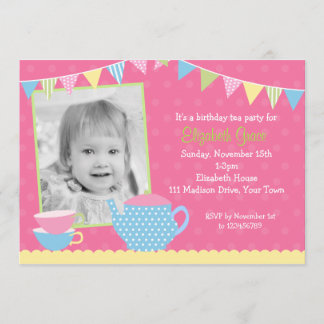 Invitations pour l'anniversaire de Tea Party