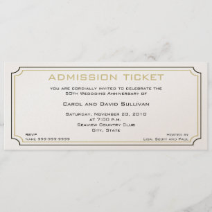 Invitations pour l'anniversaire d'or