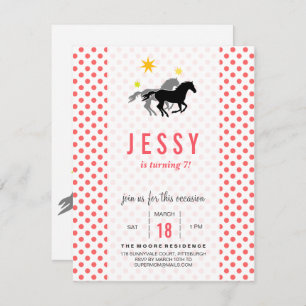 Invitations pour l'anniversaire du cheval