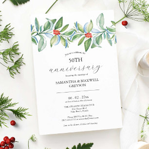 Invitations pour l'anniversaire du mariage Noël