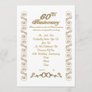 invitations pour le 60e anniversaire