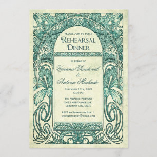 Invitations pour le dîner de répétition Vintage Tu