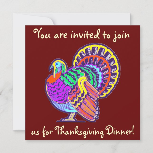 Invitations pour le dîner de Thanksgiving (Devant)