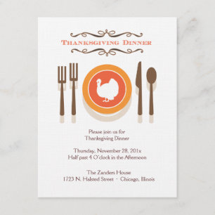 Invitations pour le dîner de Thanksgiving