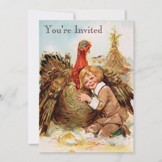 Invitations pour le dîner de Thanksgiving (Devant)