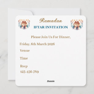 Invitations pour le dîner Iftar