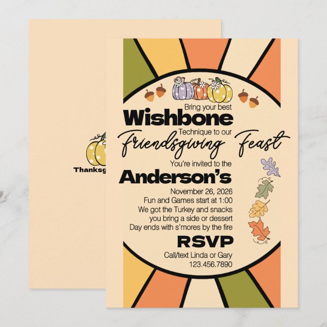 Invitations pour le festin et les jeux amicaux de  (Devant / Derrière)