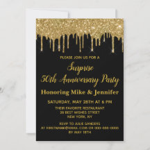 Invitations pour les 50 ans de mariage Surprise Pa