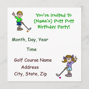 Invitations pour les fêtes d'anniversaire du Fun P