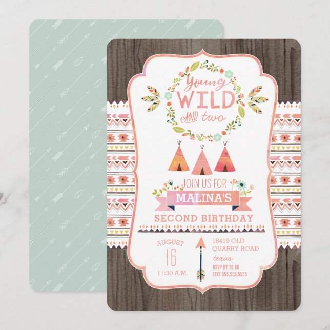 Invitations pour les fêtes d'anniversaire pour les (Devant / Derrière)