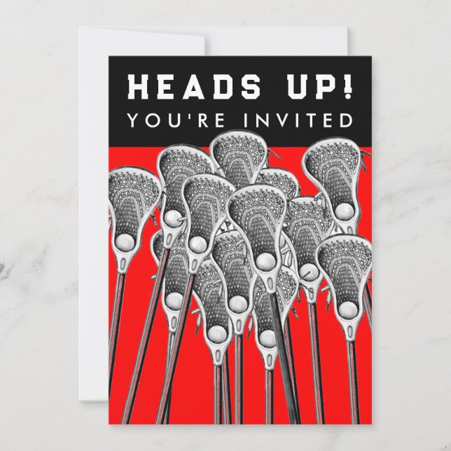 Invitations pour l'événement de l'équipe de crosse (Devant)