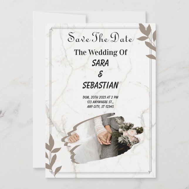 Invitations pour mariages | l'histoire d'amour de  (Devant)