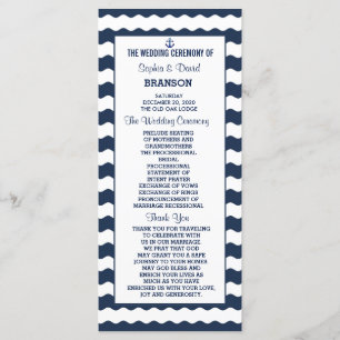 Invitations pour mariages Programme de marine na