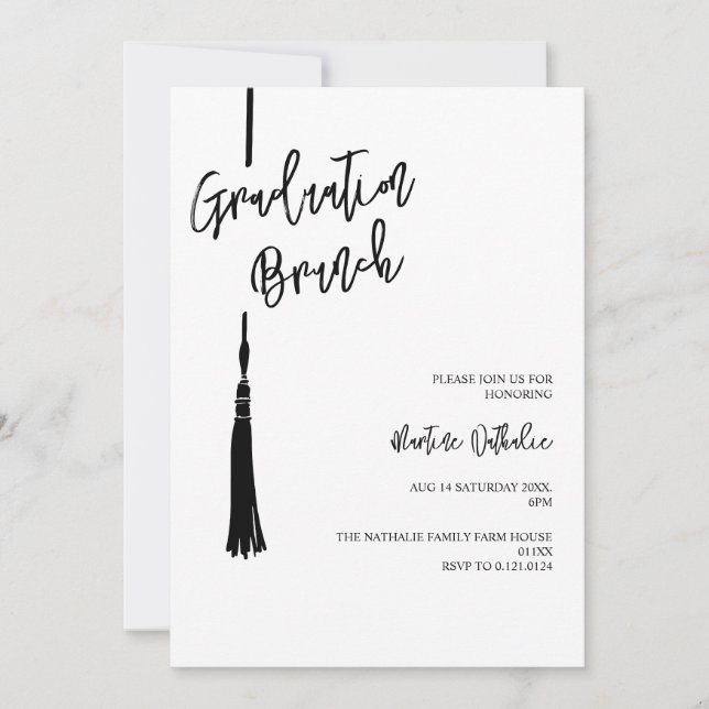 invitations pour un simple brunch de fête de fin d (Devant)