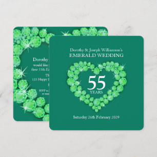 Invitations pour une fête d'anniversaire de mariag
