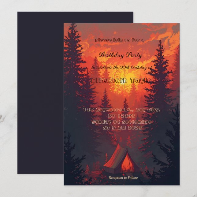 invitations pour une fête de scoutisme (Devant / Derrière)