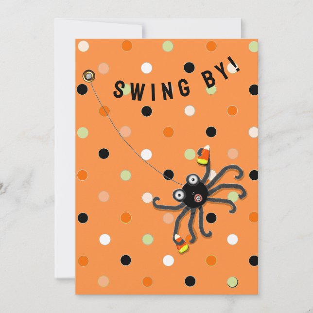 Invitations pour une soirée Halloween ouverte à to (Devant)
