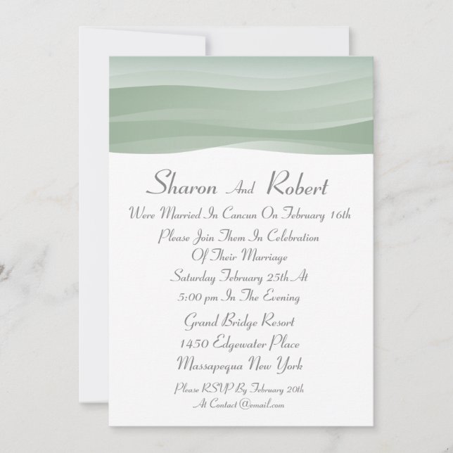 Invitations pures de mariage de courrier de Myst (Devant)