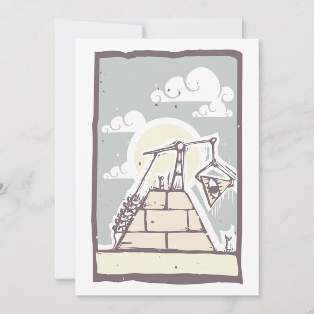 Invitations pyramidales maçonniques (Devant)