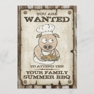 Invitations Recherchées au barbecue de cochon