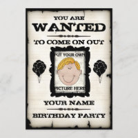 Invitations Recherchées de fête d'anniversaire