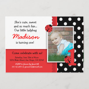 Invitations Faire Part Cartes D Anniversaire Coccinelle Zazzle Fr