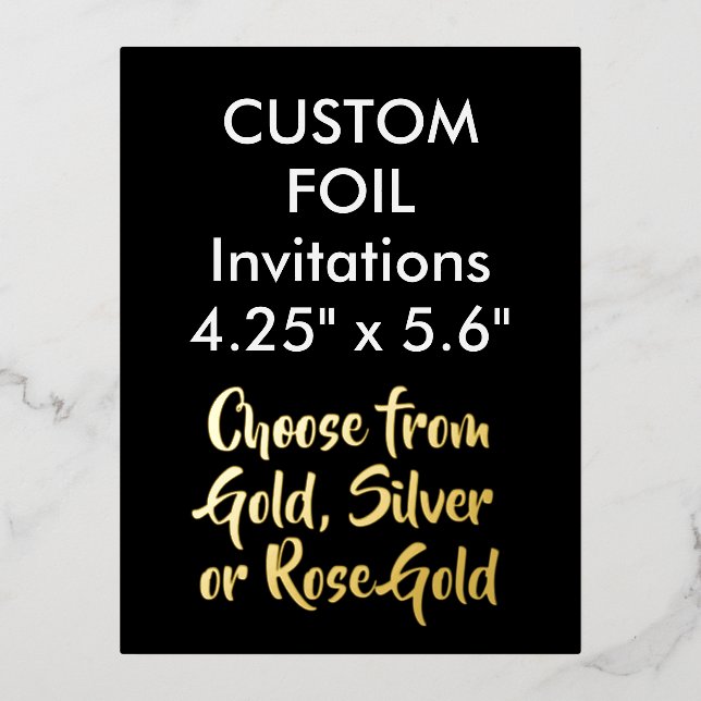 Invitations réelles personnalisées GOLD 4,25 po x  (Recto)