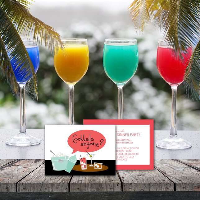 Invitations Retro Cocktail Party (Créateur téléchargé)