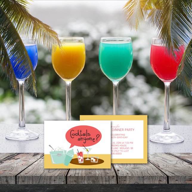 Invitations Retro Cocktail Party (Créateur téléchargé)