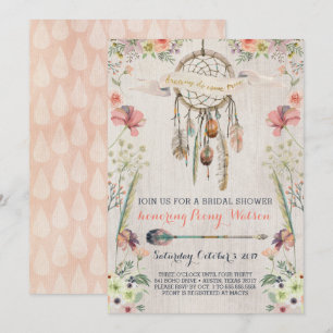 Invitations rêveuses de Fête de la mariée de