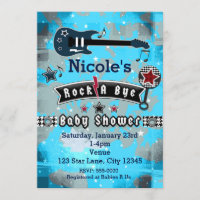 Invitations Rock A Bye Baby shower Star