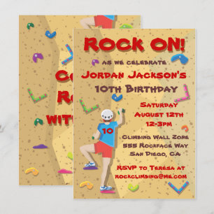 Invitations Rock Escalade Party