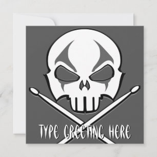 Invitations Rock & Roll Cartes de tambour personna