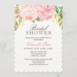 Invitations Romantic Pink Peony