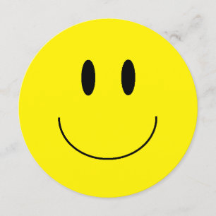 Invitations rondes "Happy Face"
