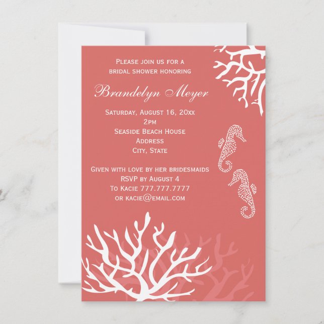 Invitations roses de Fête de la mariée (Devant)