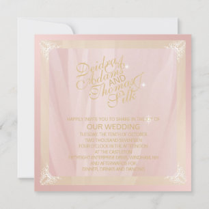 Invitations roses Gold et Blush