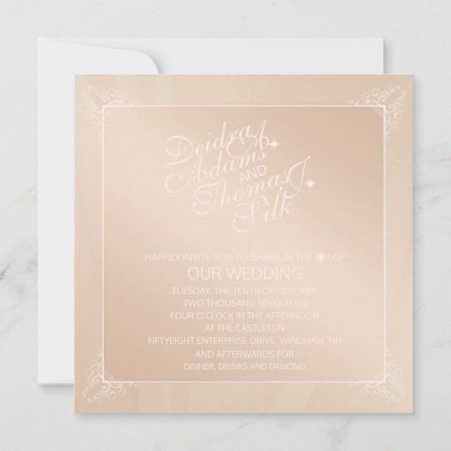 Invitations roses Gold et Blush (Dos)