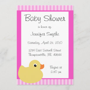 Invitations roses mignonnes douces de baby shower