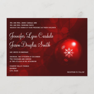 Invitations rouges de mariage de vacances