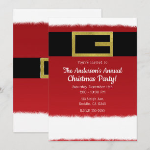 Invitations rouges de Noël de vacances du père