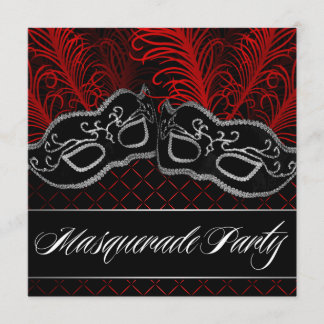 Invitations rouges noires de partie de boule de