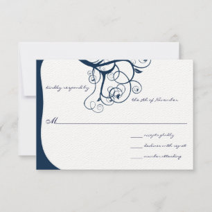Invitations RSVP de mariage de l'arbre de marine