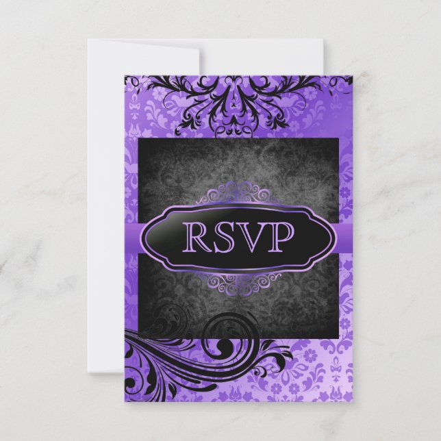 Invitations Rsvp Vintages Luscieuses (Devant)