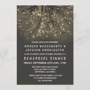 Invitations Rustic Lighted Tree Rehearsal Dinner