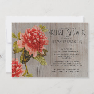 Invitations Rustic Peony